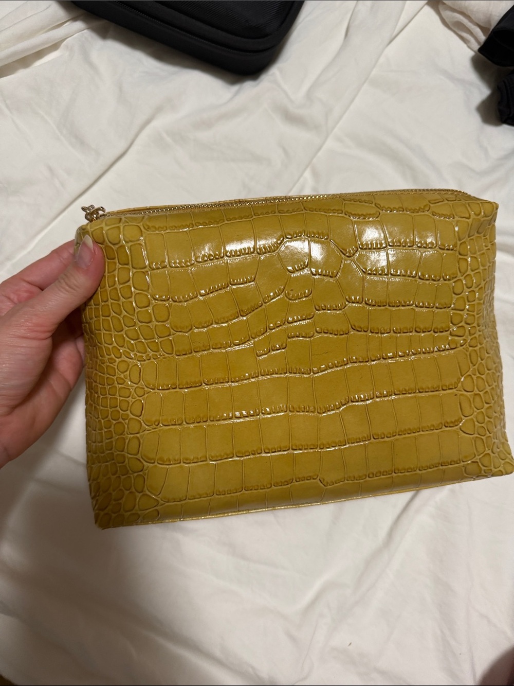 Staud shirley  Croc-Embossed Pouch